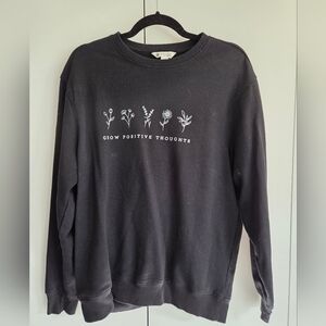 "Grow Positive Thoughts" Crewneck Sweater Size L